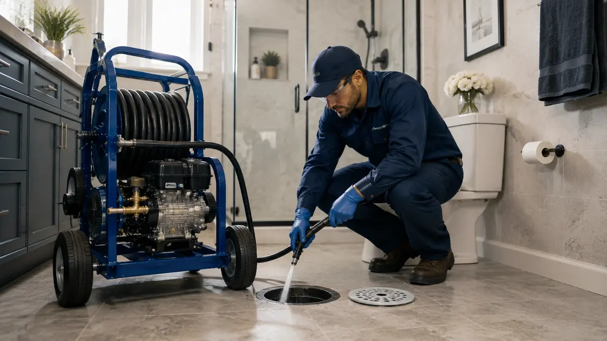 Bathroom Drain Hydro Jetting in West Sacramento