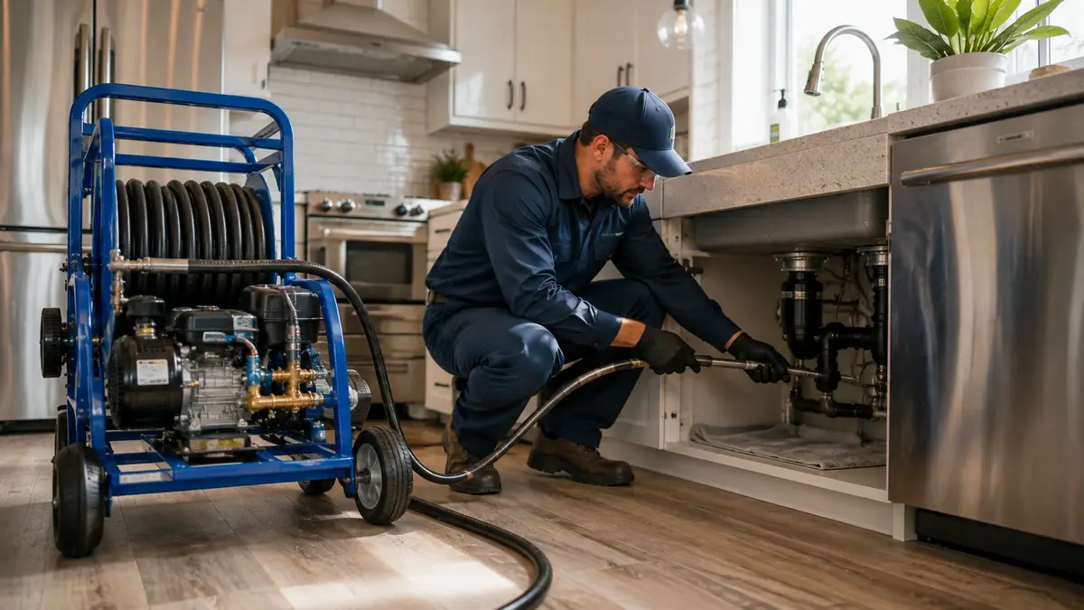 Kitchen Drain Hydro Jetting in West Sacramento