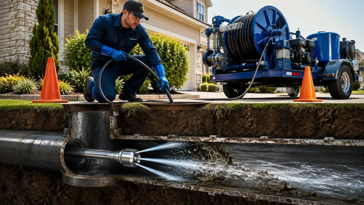 Main Sewer Line Hydro Jet Cleaning in West Sacramento