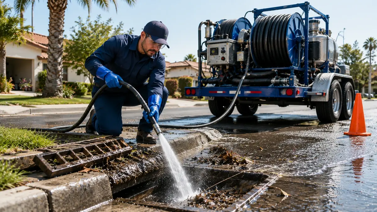 Storm Drain Hydro Jet Cleaning in West Sacramento