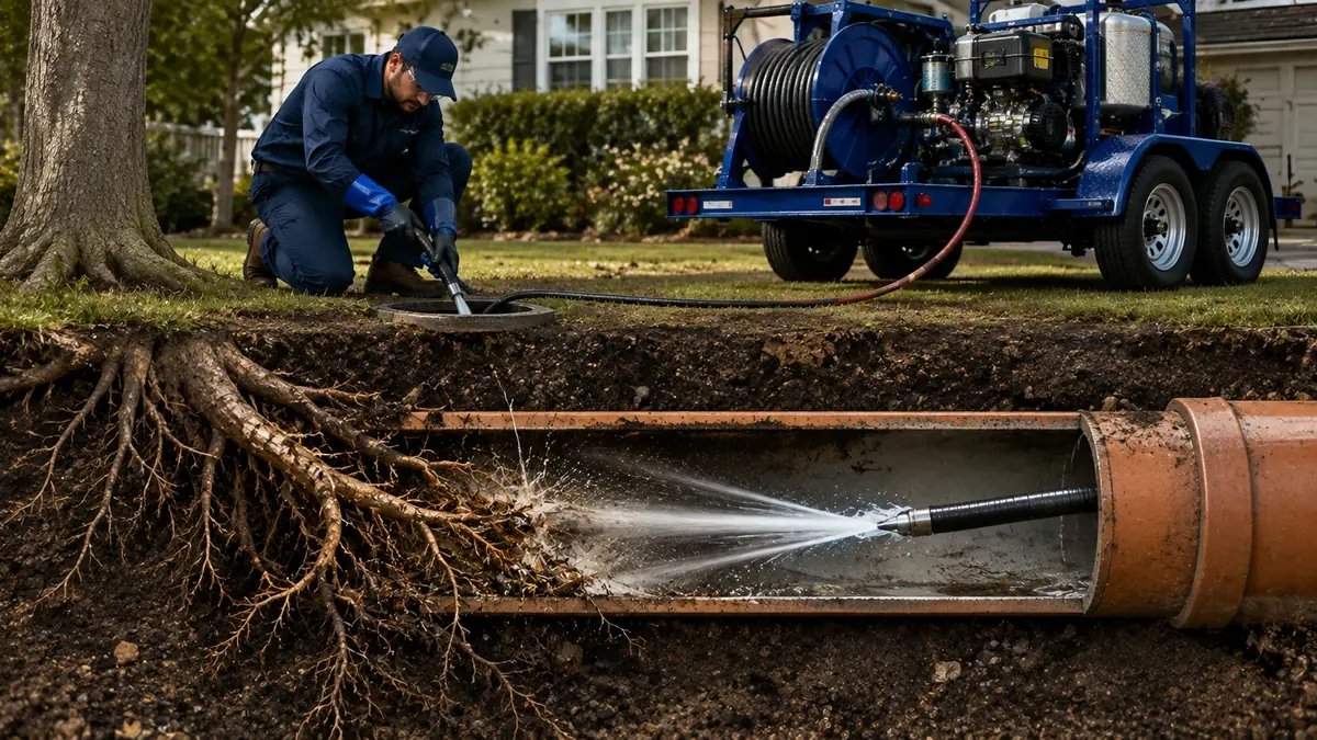 Tree Root Removal with Hydro Jetting in West Sacramento